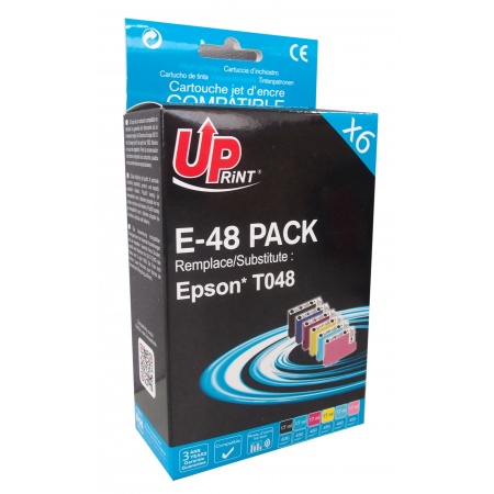Pack UPrint compatible EPSON T0487, 6 cartouches