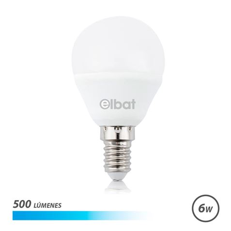 Elbat Ampoule LED G45 6W 500LM E14 Lumière Froide - Économie d'Énergie - Longue Durée de Vie - Faible Consommation - Couleur Blanche