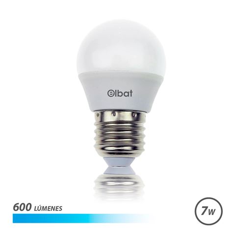 Elbat Ampoule LED G45 7W 600LM E27 Lumière Froide - Économie d'Énergie - Longue Durée de Vie - Faible Consommation - Couleur Blanche