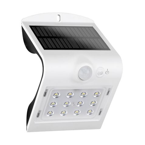 Elbat Applique LED Solaire - 1.5W - 220lm - Double Eclairage - Blanc