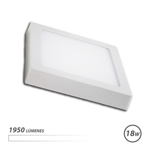 Elbat Applique Murale LED 18W 1950lm - Forme Carrée 225mm - Lumière Blanche 4000K