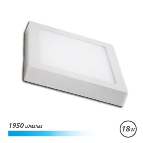 Elbat Applique Murale LED 18W 1950lm - Forme Carrée 225mm - Lumière Froide 6500K