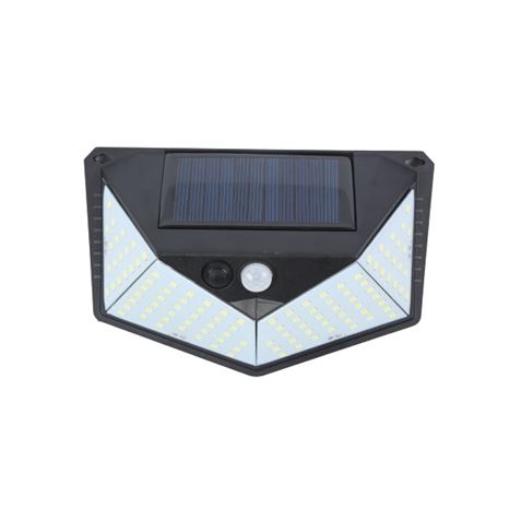 Elbat Applique Solaire 3 Faces - 250LM - Lumière Froide 6500K - Détecteur de Mouvement - Batterie 1200mAh