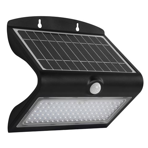 Elbat Applique Solaire Led Double Eclairage 8W - 850LM - Lumière Froide 6000K - Qualité Lumineuse 3000K - Détecteur de Mouvement