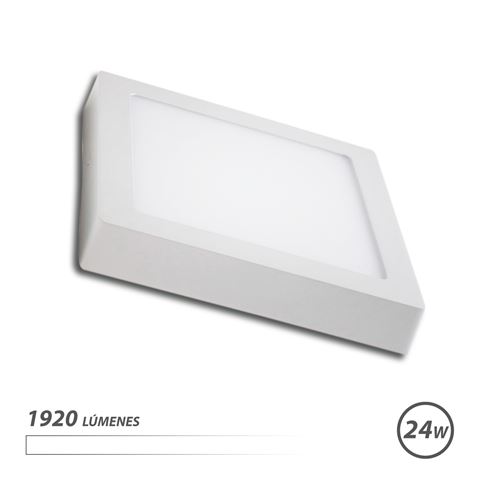 Elbat Downlight Carré Sur Mur Lumière LED 24W - Couleur Blanc
