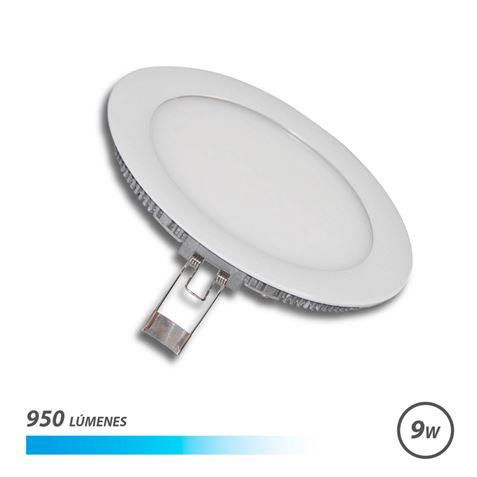 Elbat Downlight Encastré Ultraplat LED 9W 950LM - Lumière Froide - Design Profil Bas - Installation Facile - Couleur Blanche