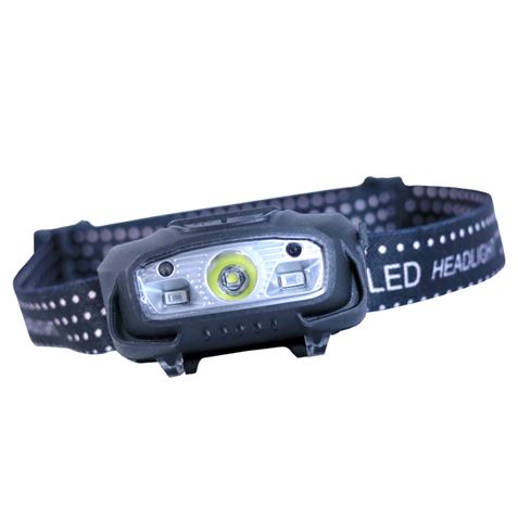 Elbat LED Front Head Flashlight LED 220LM - Détection des mains - Résistant à l'eau - Lumière - Couleur Noir