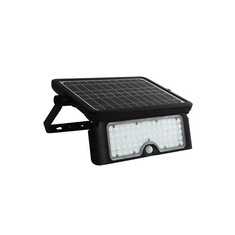 Elbat Projecteur Led Solaire Multifonction 10W - 1150LM - Lumière Froide 6000K - Détecteur de Mouvement