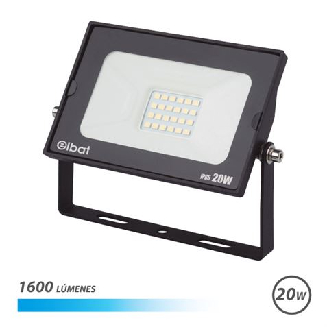 Elbat Spot LED Série Super Slim 20W 1600lm - Lumière Froide 6500K - Convient pour l'Extérieur