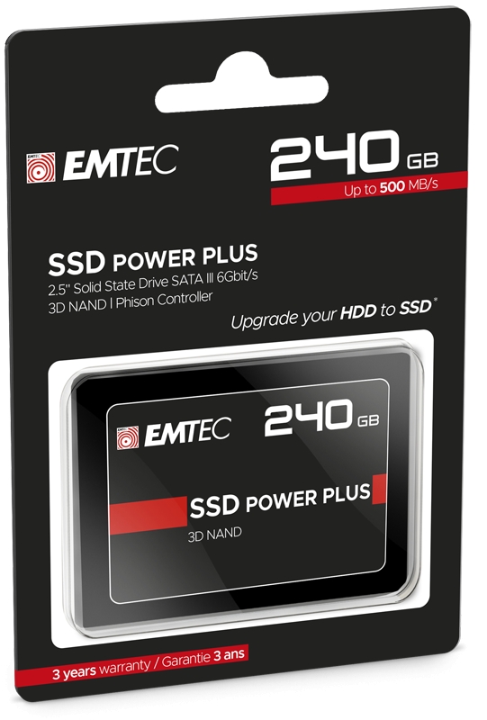 Emtec X150 Disque dur solide SSD Nand 3D Phison 240 Go 2,5" SATA3