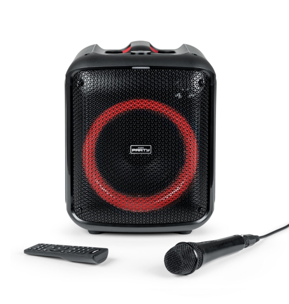 Enceinte Bluetooth Bigben - Microphone filaire - Effets lumineux LED - Puissance musicale 200 W - Noir