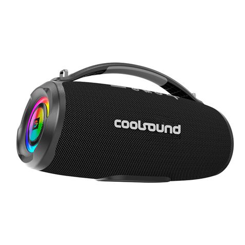Enceinte Bluetooth Coolsound Beach Boom 40W - Poignée de transport - Effet lumineux LED - Couleur Noir