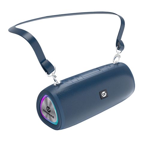 Enceinte Bluetooth Coolsound Disco Boom 16W - Poignée de transport - Effets lumineux LED - Couleur Bleu