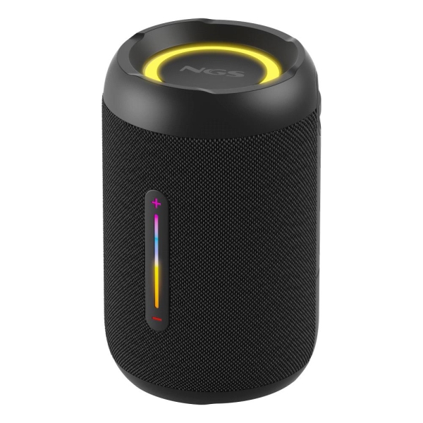 Enceinte Bluetooth NGS Roller Furia 2 Tiny 20W TWS - Eclairage LED - Autonomie jusqu'à 7h - Résistance à l'eau IPX7 - Couleur Noir