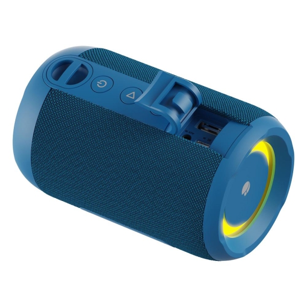 Enceinte Bluetooth NGS Roller Furia 2 Tiny 20W TWS - Eclairage LED - Autonomie jusqu'à 7h - Résistance à l'eau IPX7 - Couleur Bleu
