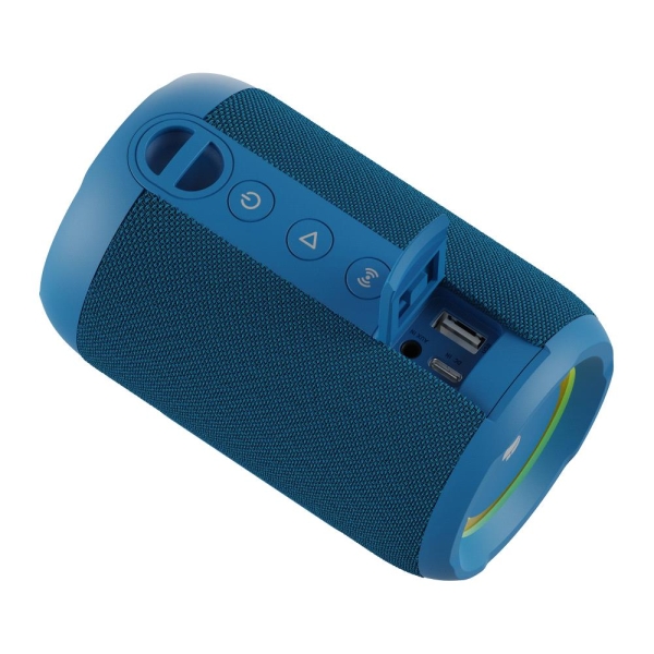 Enceinte Bluetooth NGS Roller Furia 2 Tiny 20W TWS - Eclairage LED - Autonomie jusqu'à 7h - Résistance à l'eau IPX7 - Couleur Bleu
