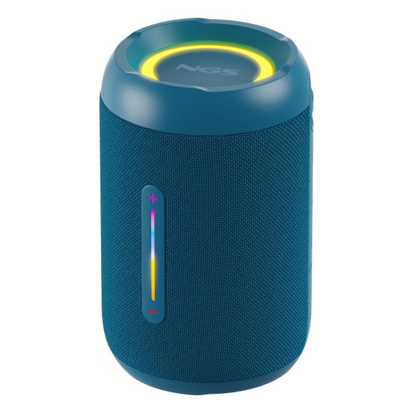 Enceinte Bluetooth NGS Roller Furia 2 Tiny 20W TWS - Eclairage LED - Autonomie jusqu'à 7h - Résistance à l'eau IPX7 - Couleur Bleu