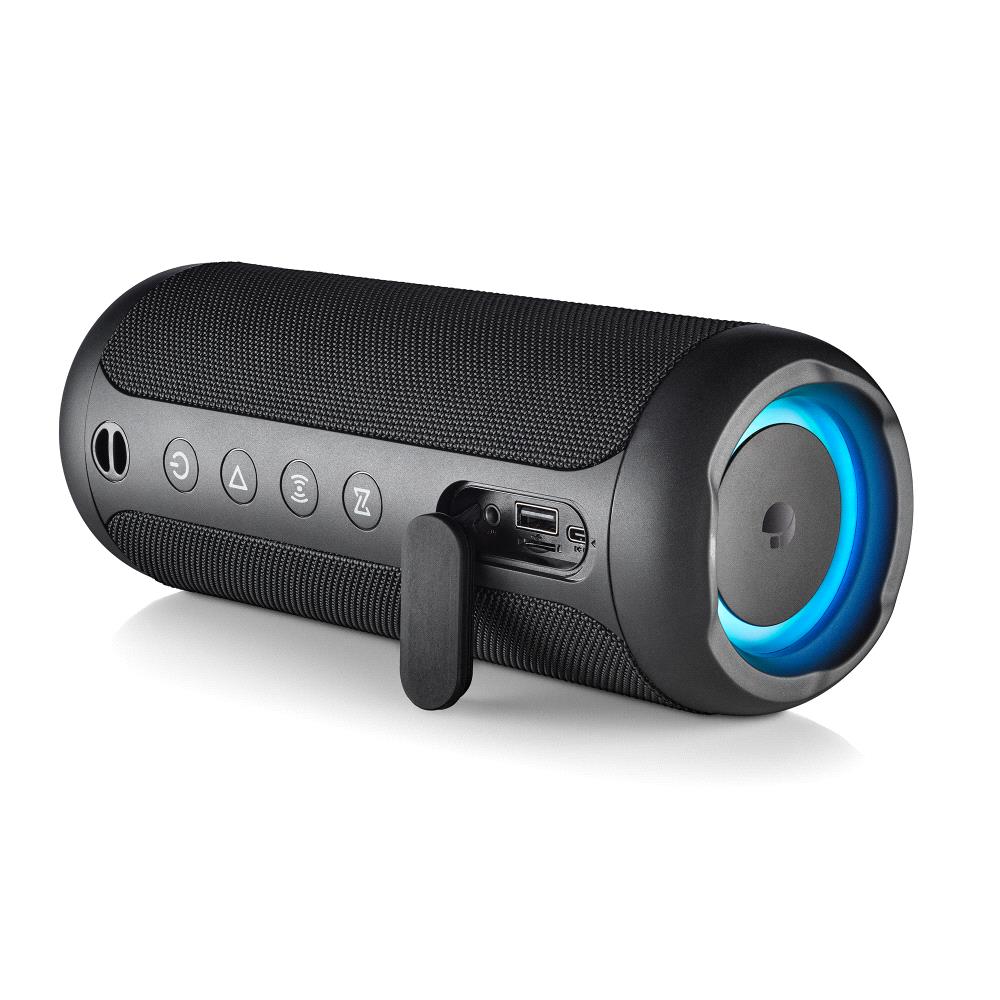 Enceinte Bluetooth NGS Roller Fury 2 30W TWS - Éclairage LED - Autonomie jusqu'à 9h - Résistance à l'eau IPX7 - Couleur Noir