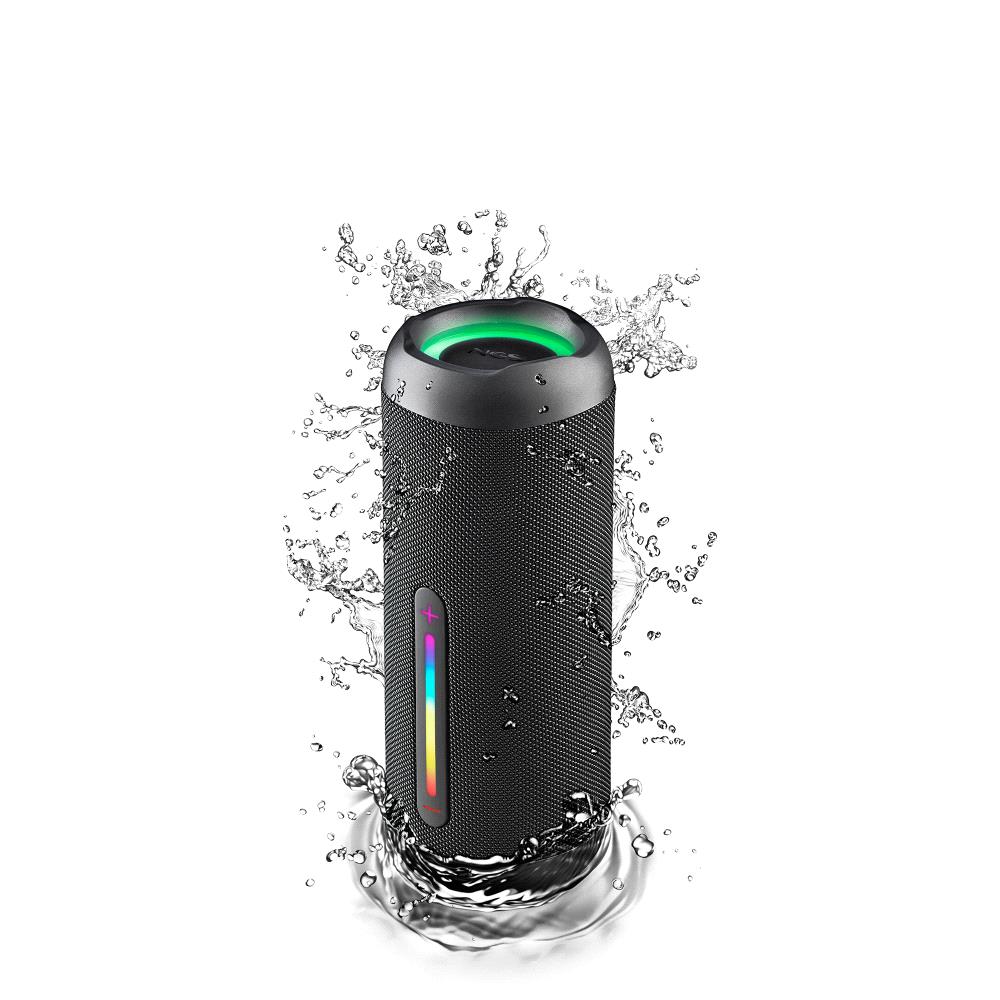 Enceinte Bluetooth NGS Roller Fury 2 30W TWS - Éclairage LED - Autonomie jusqu'à 9h - Résistance à l'eau IPX7 - Couleur Noir