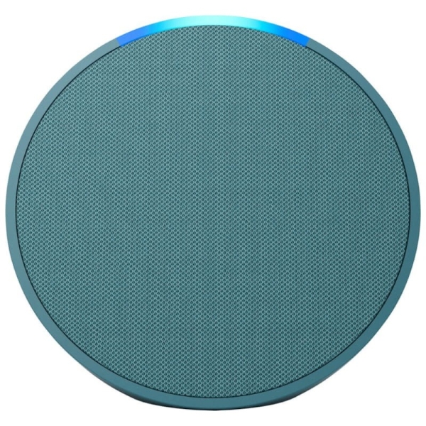 Enceinte connectée Bluetooth Wi-Fi Amazon Echo Pop 1ère génération - Compatibilité avec la maison intelligente - Alexa intégrée - Commande vocale mains libres - Haut-parleur de 49,5 mm - Couleur bleu sarcelle