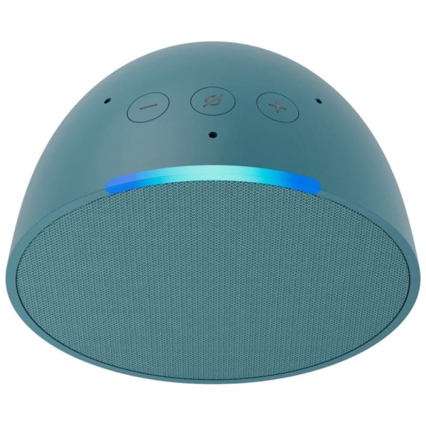 Enceinte connectée Bluetooth Wi-Fi Amazon Echo Pop 1ère génération - Compatibilité avec la maison intelligente - Alexa intégrée - Commande vocale mains libres - Haut-parleur de 49,5 mm - Couleur bleu sarcelle