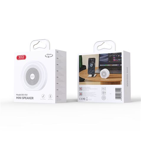Enceinte de bureau Bluetooth XO F61 - Bluetooth 5.3 - 3 W - Blanc