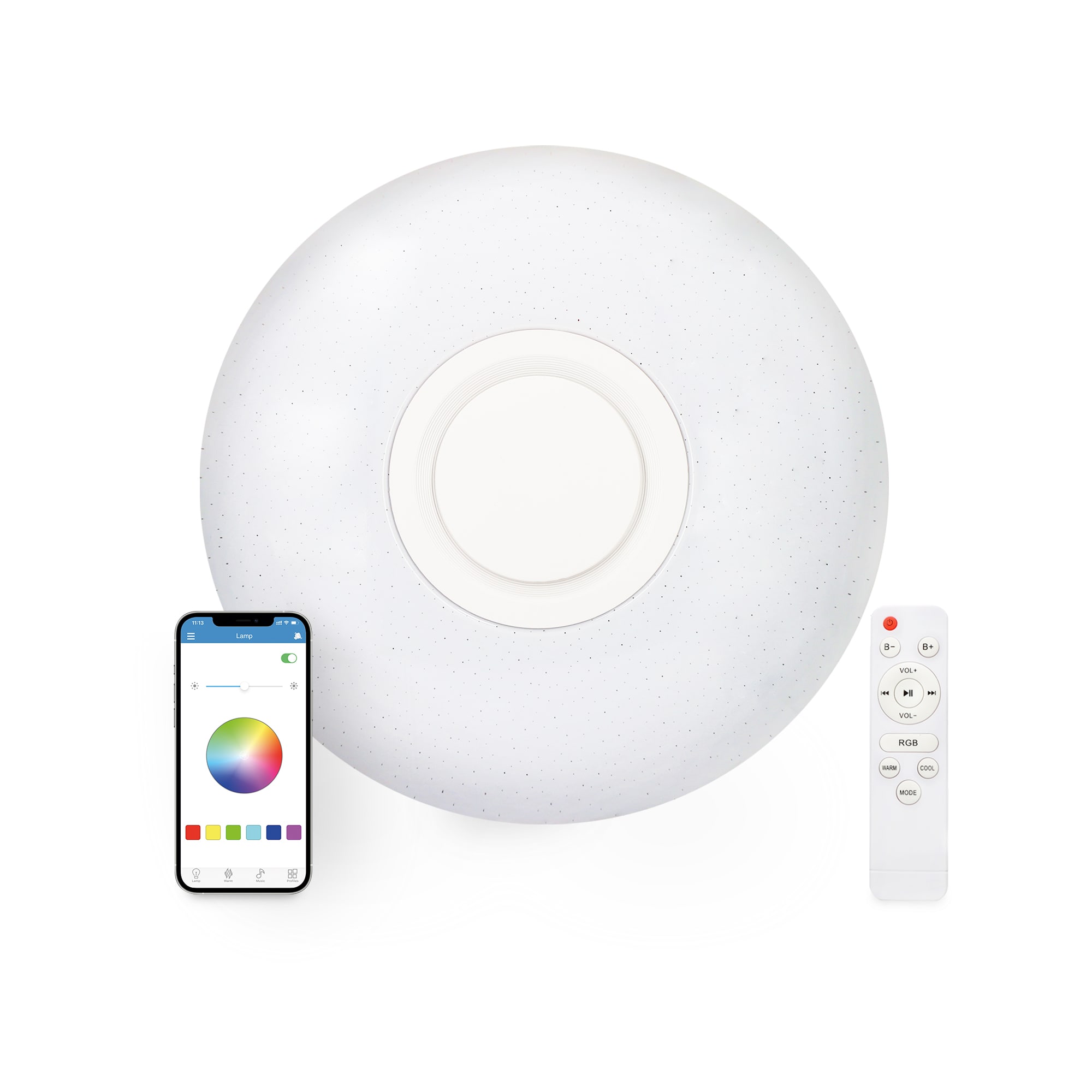 Enceinte de Plafond LED Arc-en-ciel Ksix - RGB - 30W - 40cm