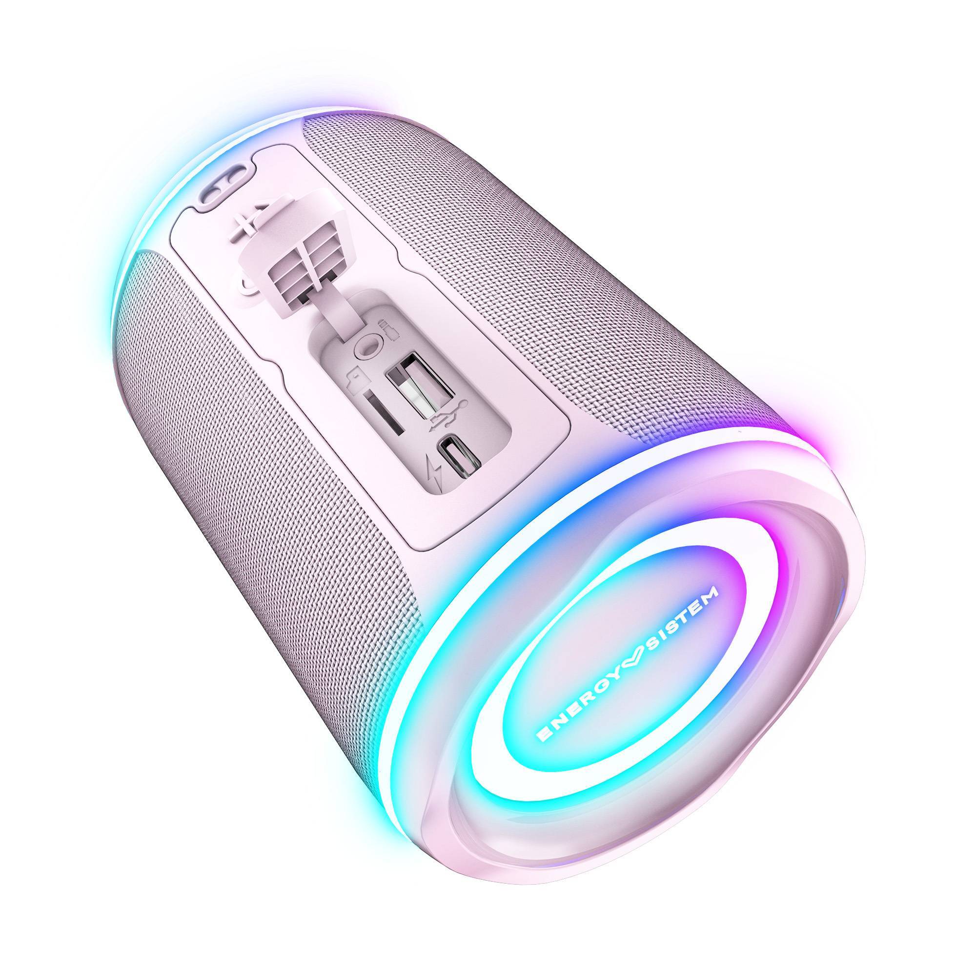 Enceinte Energy Sistem Urban Box Supernova - 16 W - Lumières LED - Bluetooth - USB/MicroSD - TWS - Couleur Rose