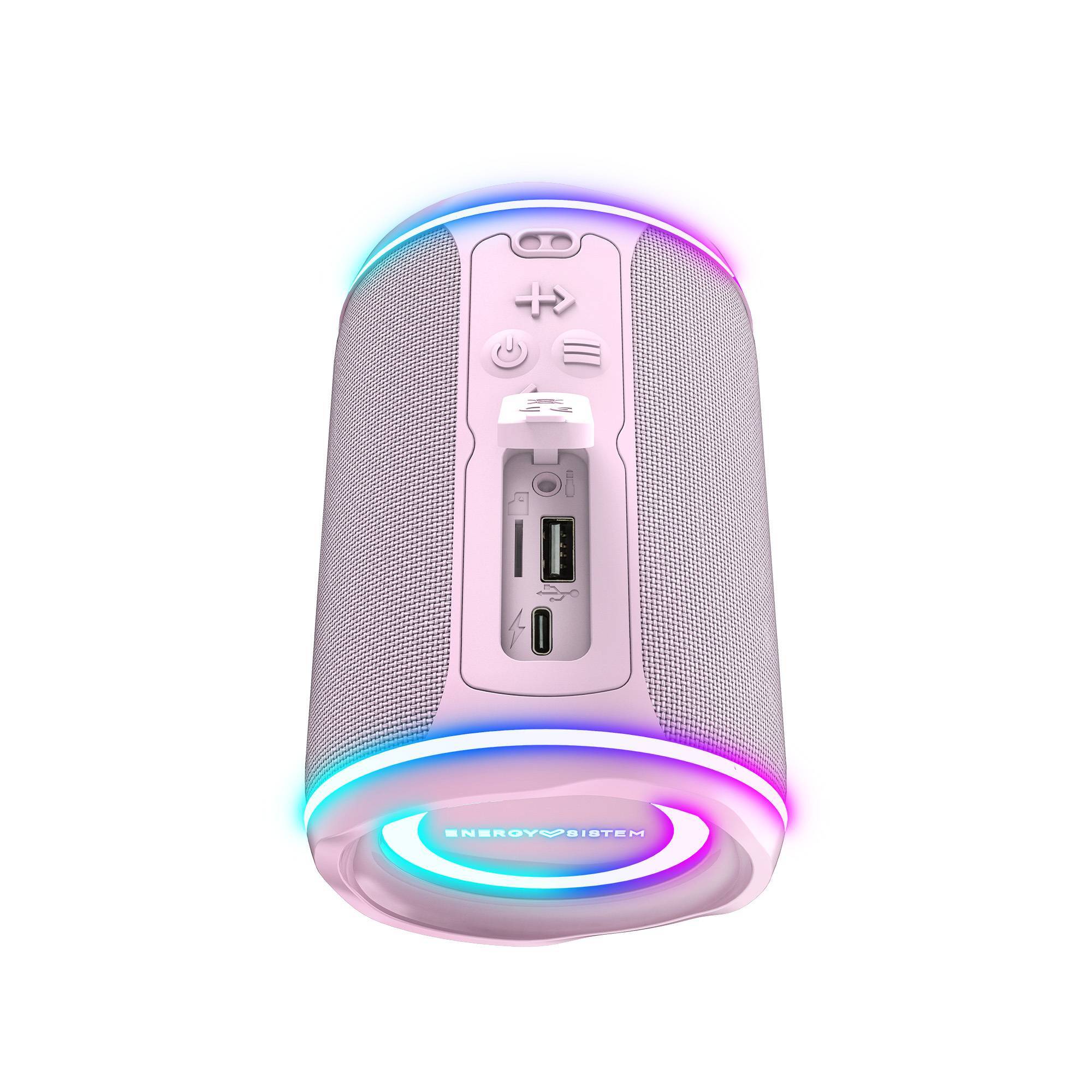 Enceinte Energy Sistem Urban Box Supernova - 16 W - Lumières LED - Bluetooth - USB/MicroSD - TWS - Couleur Rose