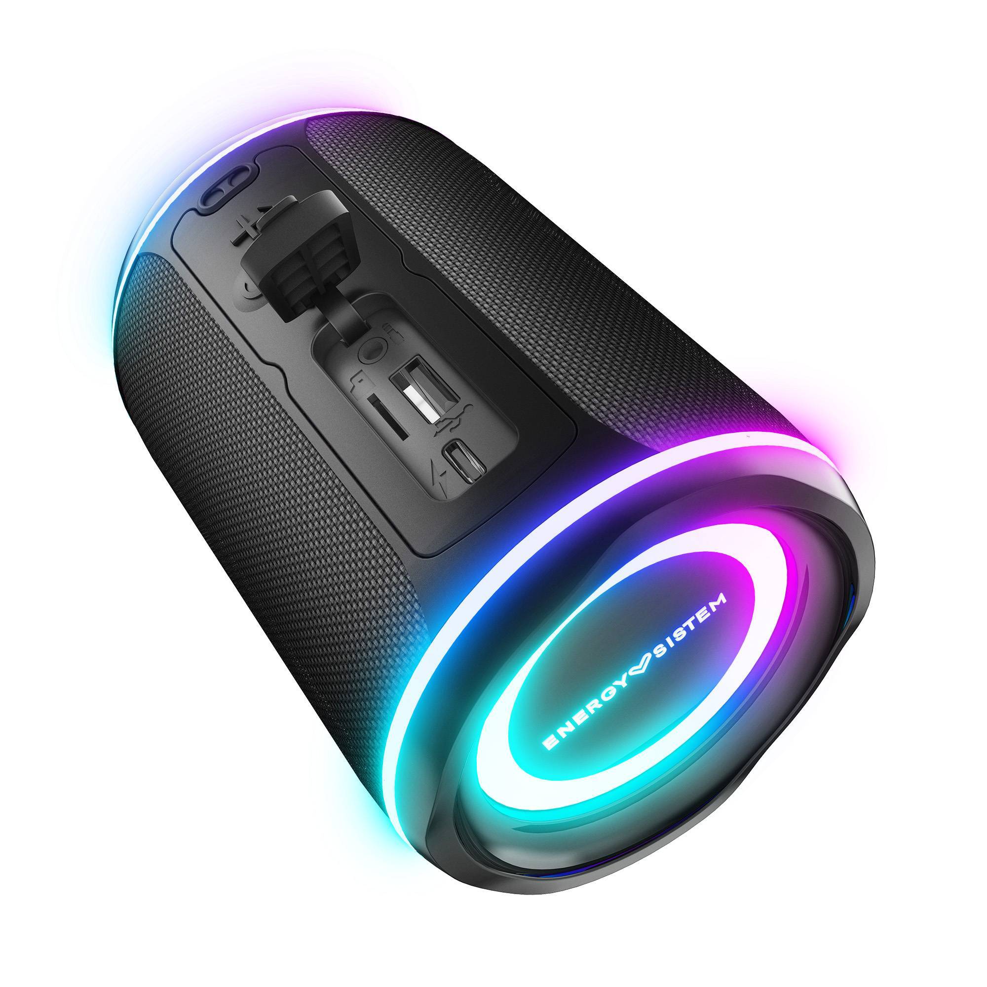 Enceinte Energy Sistem Urban Box Supernova - 16W - Lumières LED - Bluetooth - USB/MicroSD - TWS - Couleur Noir