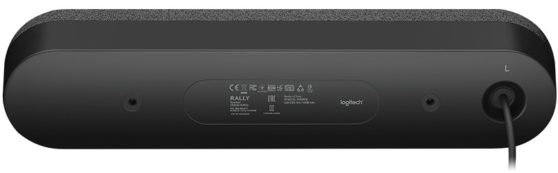 Enceinte Logitech Rally - Compatible avec le système Logitech Rally - Boîtier anti-vibration - Adapté au mur - Convient aux grandes pièces - Couleur Noir