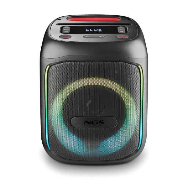 Enceinte Portable NGS Wild Swag Go 80W TWS Bluetooth 5.0 - Autonomie jusqu'à 10h - Entrée USB et Aux - Eclairage LED - Couleur Noir