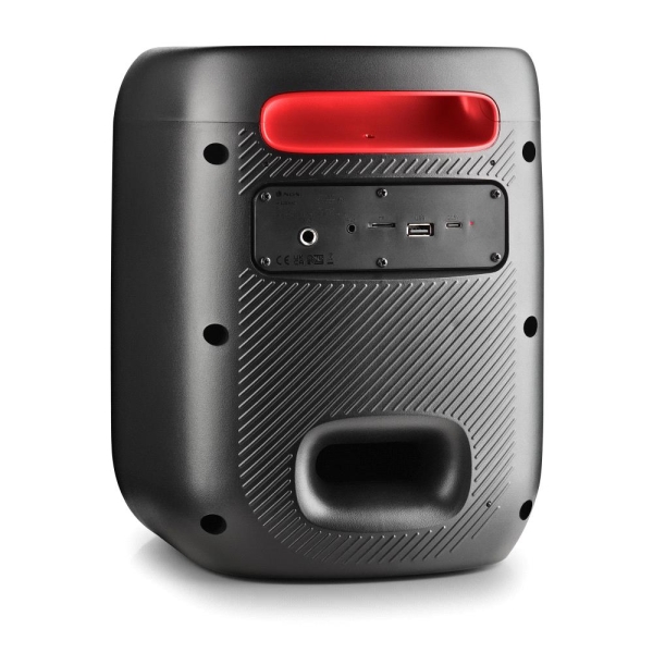 Enceinte Portable NGS Wild Swag Go 80W TWS Bluetooth 5.0 - Autonomie jusqu'à 10h - Entrée USB et Aux - Eclairage LED - Couleur Noir