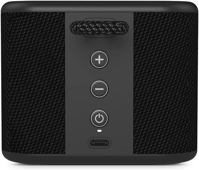 Enceinte sans fil SPC avec 24 heures d'autonomie - 145x45x90 mm - Design mini et portable - Puissance 5W - Protection IPX7 - Véritable stéréo sans fil - Couleur noire