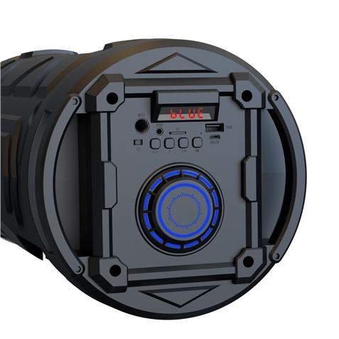 Enceinte XO F35 Bluetooth 5.0 10W - Eclairage LED - Autonomie jusqu'à 6h - USB, MicroSD, AUX, Radio FM - Comprend Microphone et Télécommande