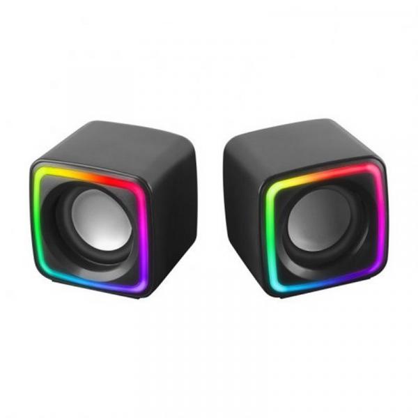 Enceintes Mars Gaming MSCUBE 8W - Eclairage RGB - Son DSP - USB, Entrée Jack 3.5mm - Compact et Léger