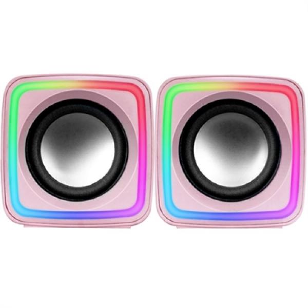 Enceintes Mars Gaming MSCUBE 8W - Eclairage RGB - Son DSP - USB, Entrée Jack 3.5mm - Compact et Léger