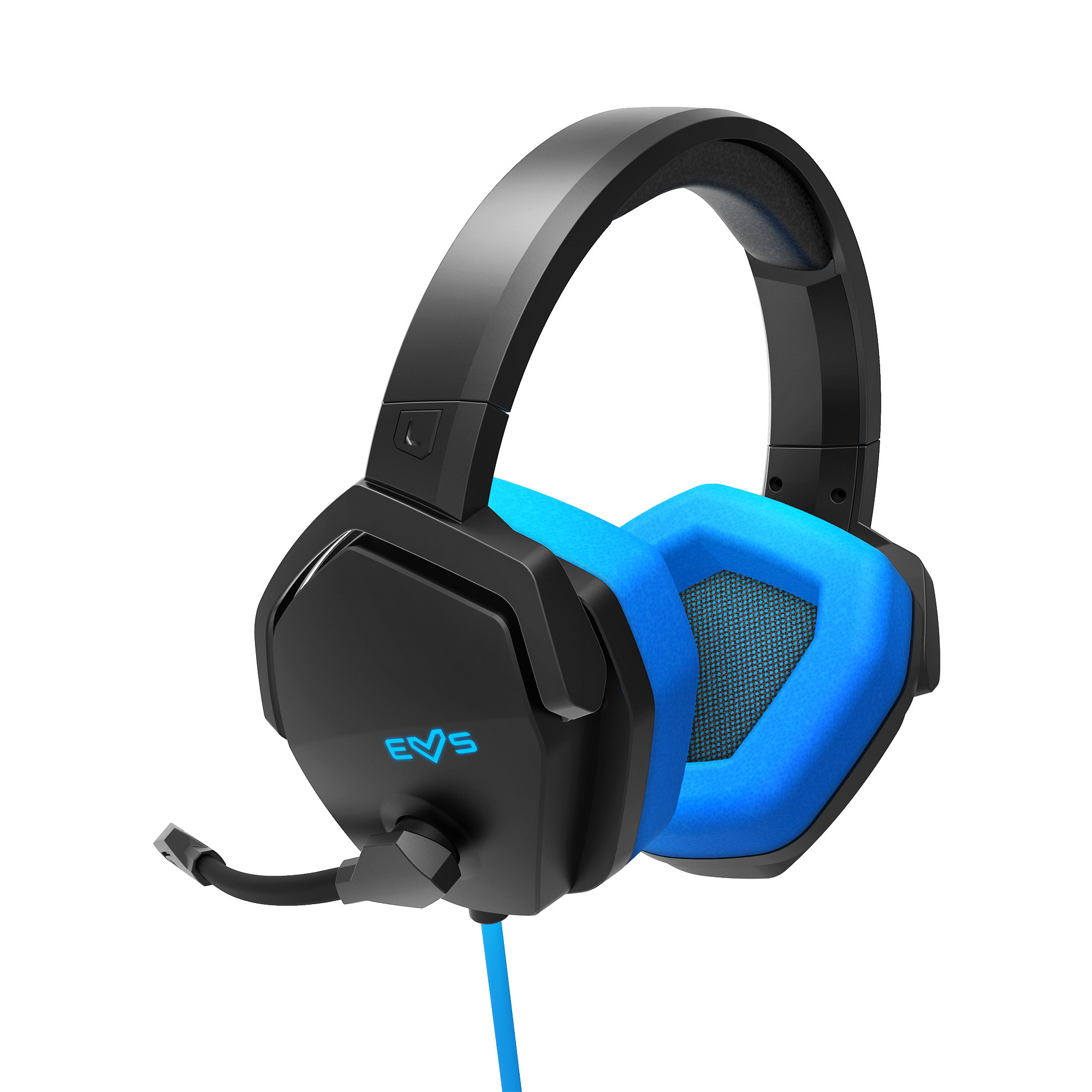 Energy Sistem Casque Gaming ESG 4 Son Surround 7.1 - Lumière LED - Coussinets en Cuir Protéiné - Couleur Bleu