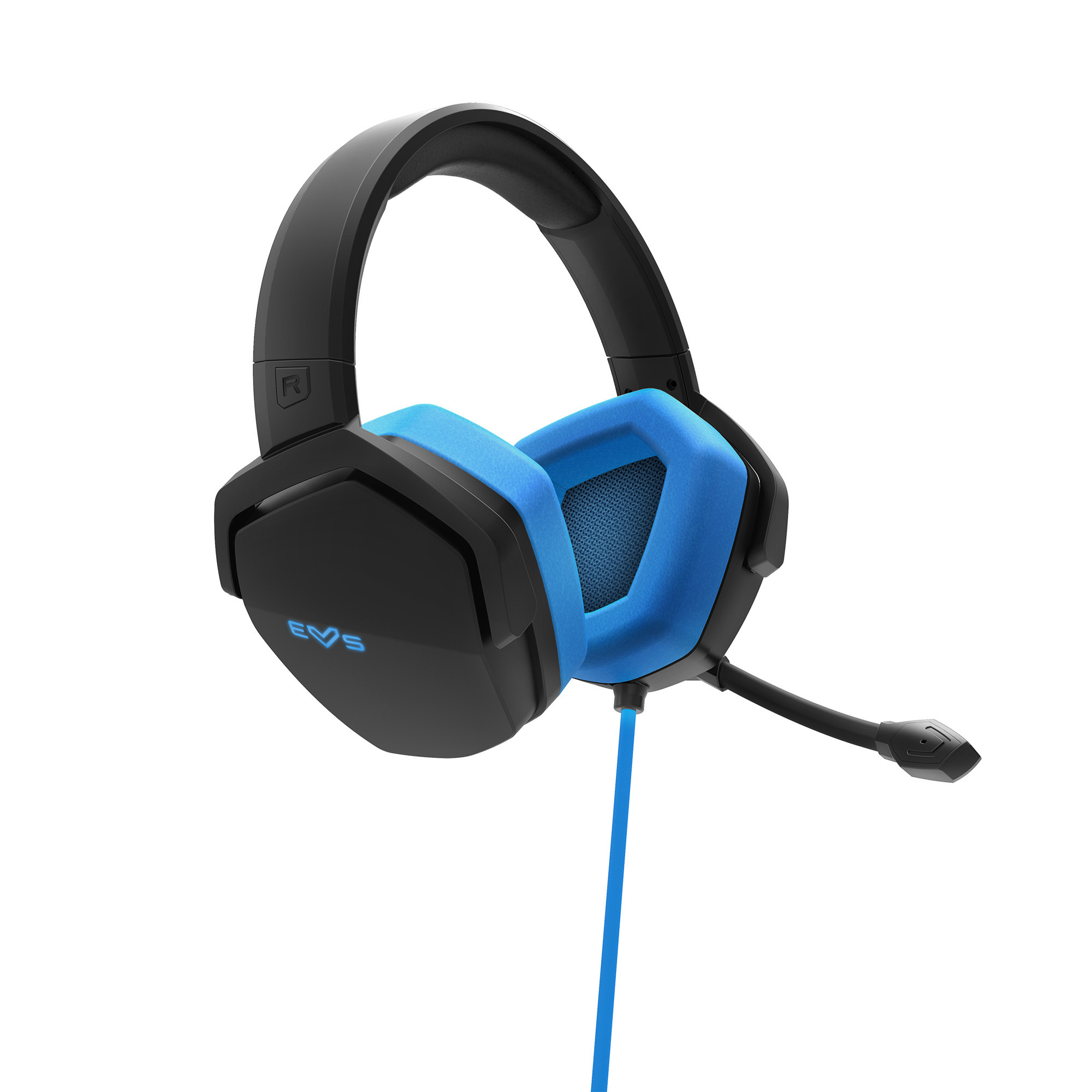 Energy Sistem Casque Gaming ESG 4 Son Surround 7.1 - Lumière LED - Coussinets en Cuir Protéiné - Couleur Bleu