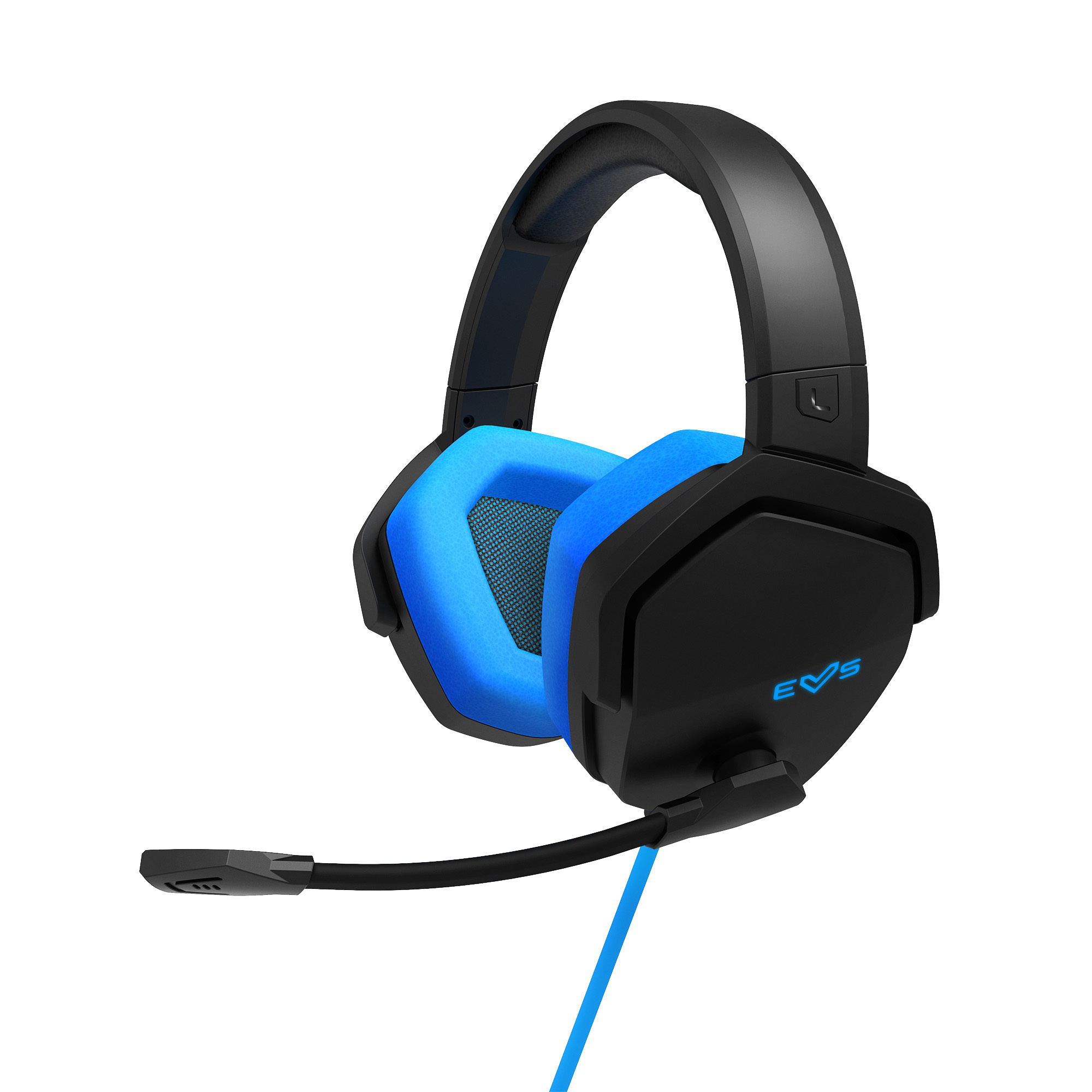 Energy Sistem Casque Gaming ESG 4 Son Surround 7.1 - Lumière LED - Coussinets en Cuir Protéiné - Couleur Bleu