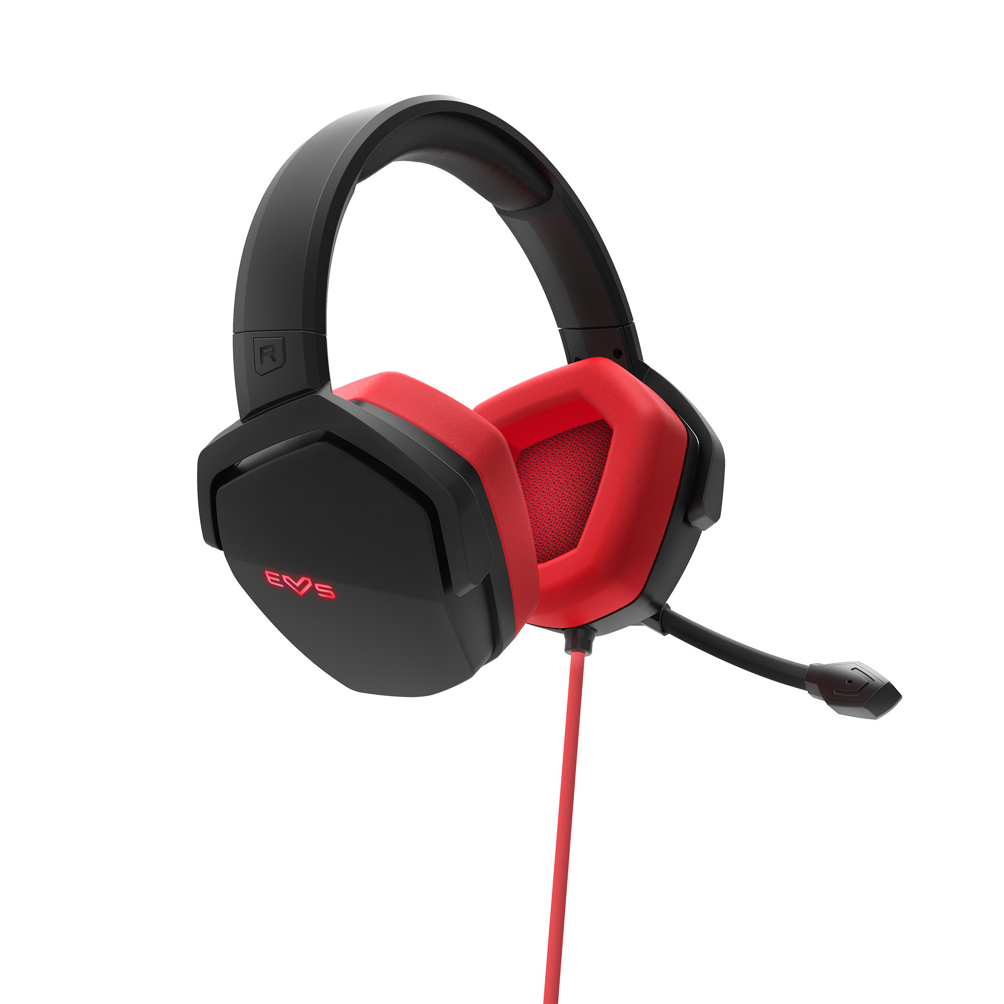 Energy Sistem Casque Gaming ESG 4 Son Surround 7.1 - Lumière LED - Coussinets en Cuir Protéiné - Couleur Rouge