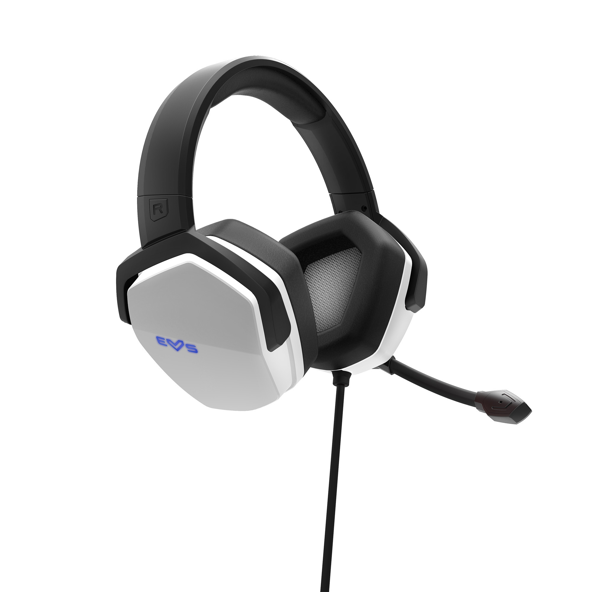 Energy Sistem Casque Gaming ESG 4 Son Surround 7.1 - Lumière LED - Coussinets en Cuir Protéiné - Couleur Blanc