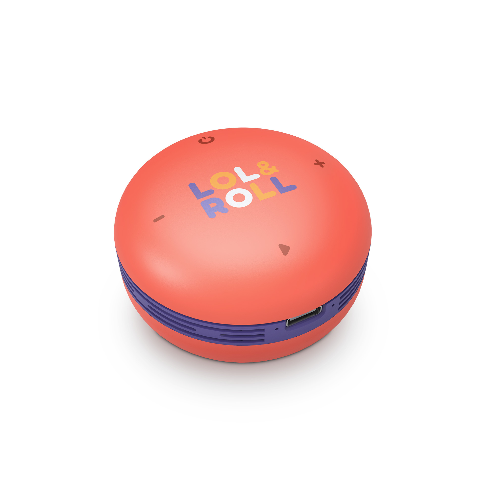 Energy Sistem Lol&Roll Pop Kids Enceinte Bluetooth - Partager de la musique - Cordon détachable - Personnage à colorier - Couleur Orange