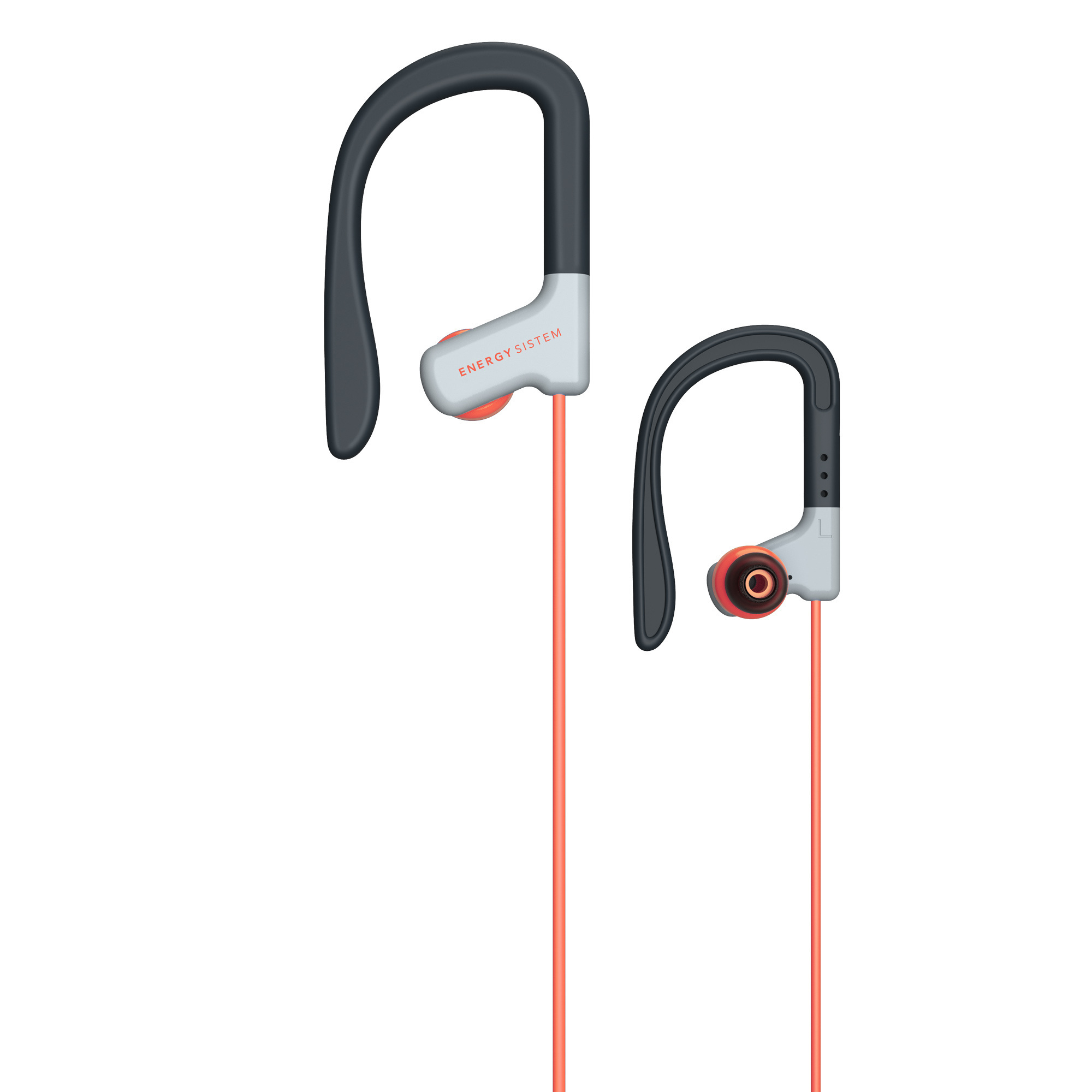 Energy Sistem Sport Headphones 1 Microphone - Ajustement sécurisé - Résistant à la transpiration - Contrôle de conversation - Microphone - Couleur rouge