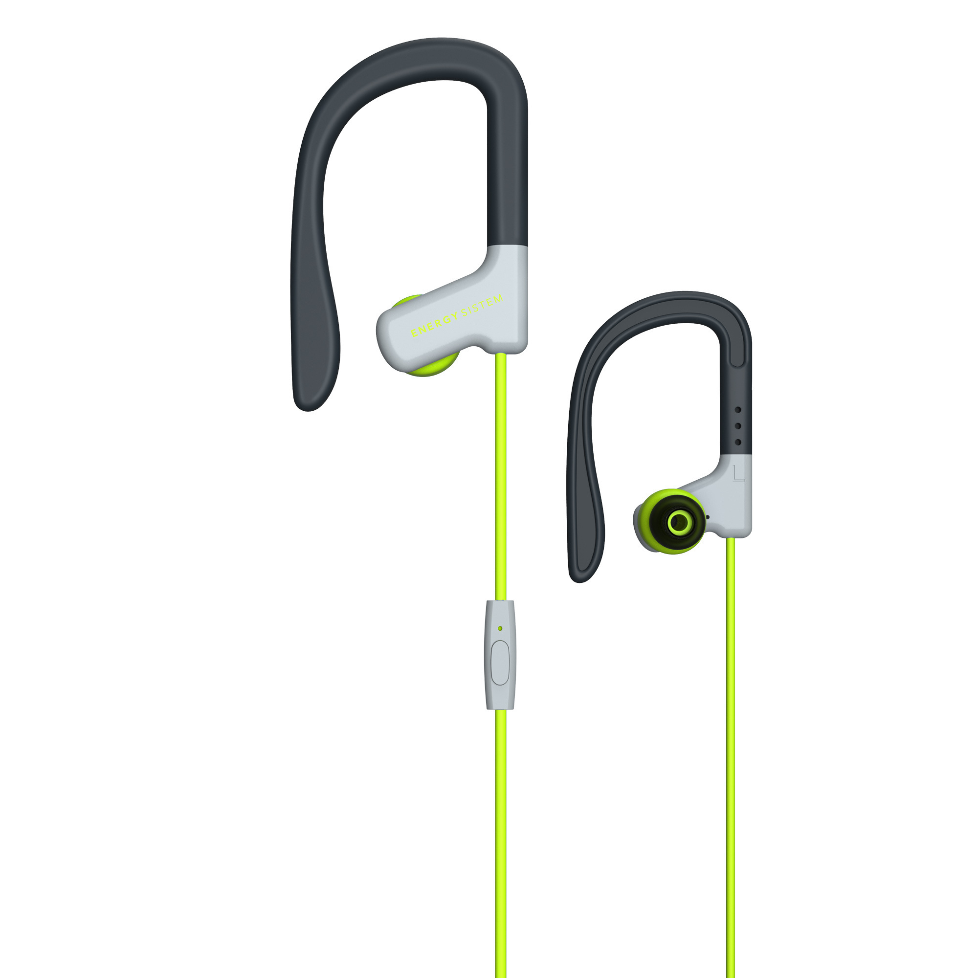 Energy Sistem Sport Headphones 1 Microphone - Ajustement sécurisé - Résistant à la transpiration - Contrôle de conversation - Microphone - Couleur jaune