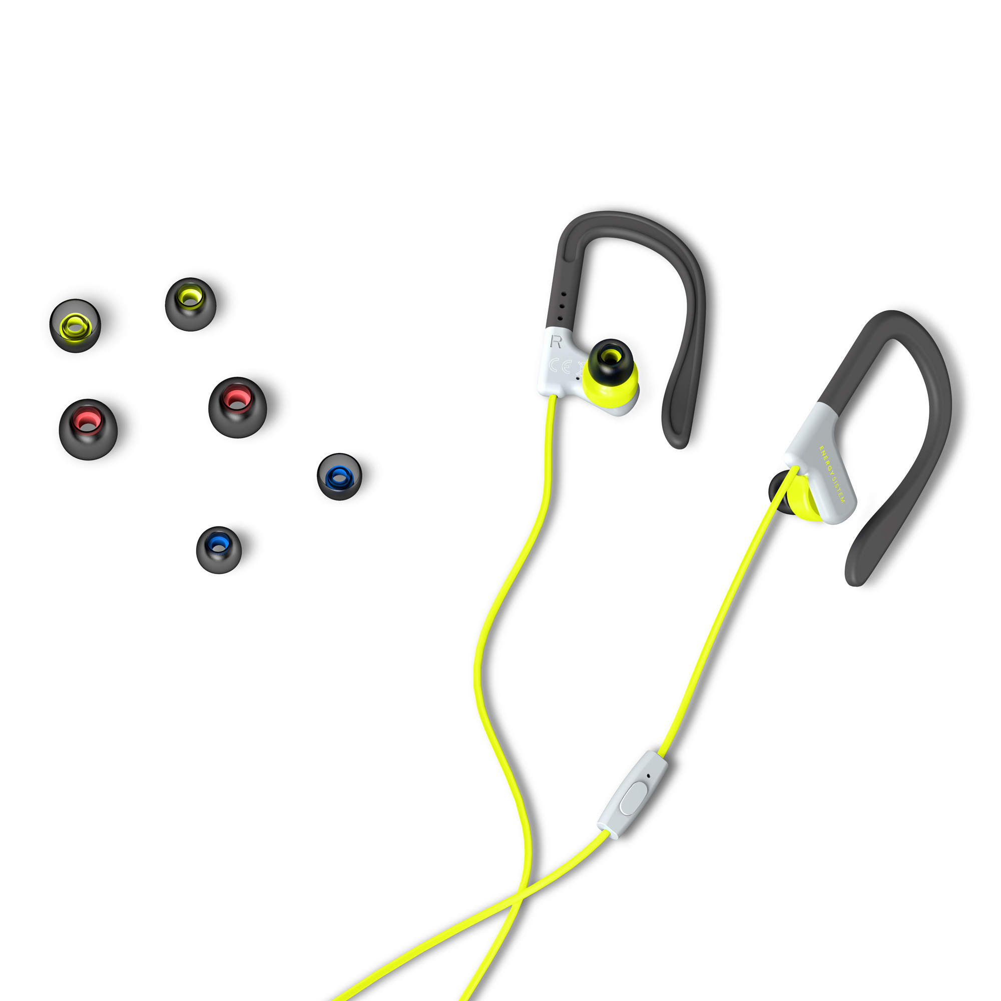 Energy Sistem Sport Headphones 1 Microphone - Ajustement sécurisé - Résistant à la transpiration - Contrôle de conversation - Microphone - Couleur jaune