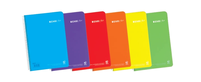  Enri+ 5 Carnets Folio Plat Couleurs