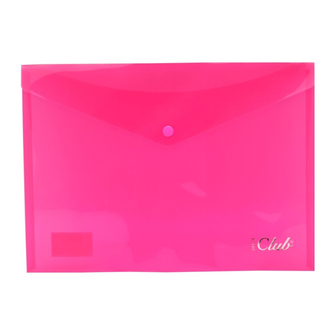Enveloppe Ingraf avec fermeture à fermoir - Polypropylène - Format A4 - Couleur rose