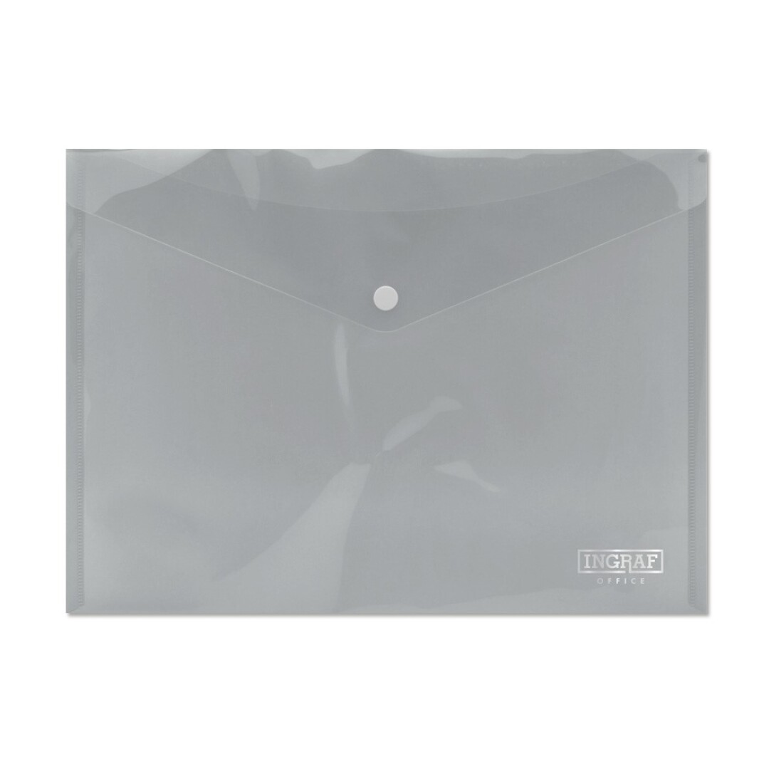 Enveloppe Ingraf avec fermoir - Polypropylène - Format A4 - Transparent