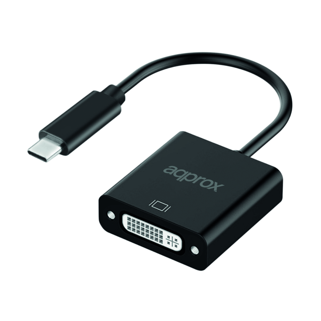 APPROX adaptateur USB-C mâle vers DVI femelle - Résolution jusqu'à 1080P/60Hz - Câble de 13 cm